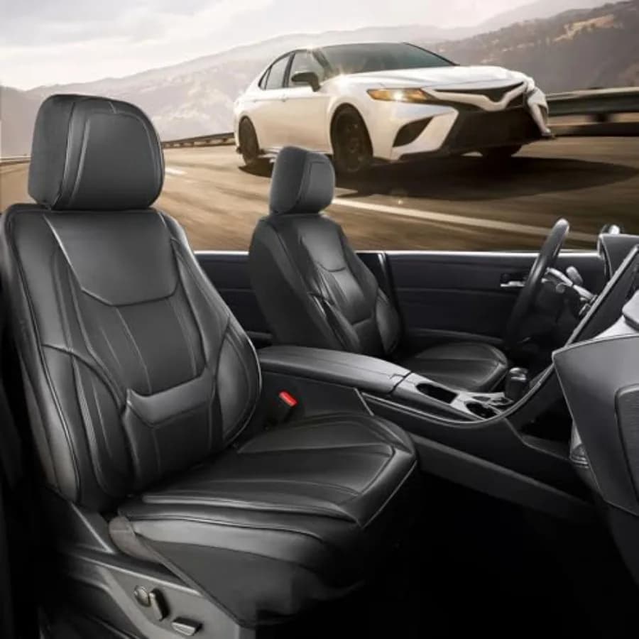 Coprisedili su Misura per Auto Camry Accord Civic Corolla Altima Elantra Focus, Protezione Interna Premium Impermeabile e Antiscivolo