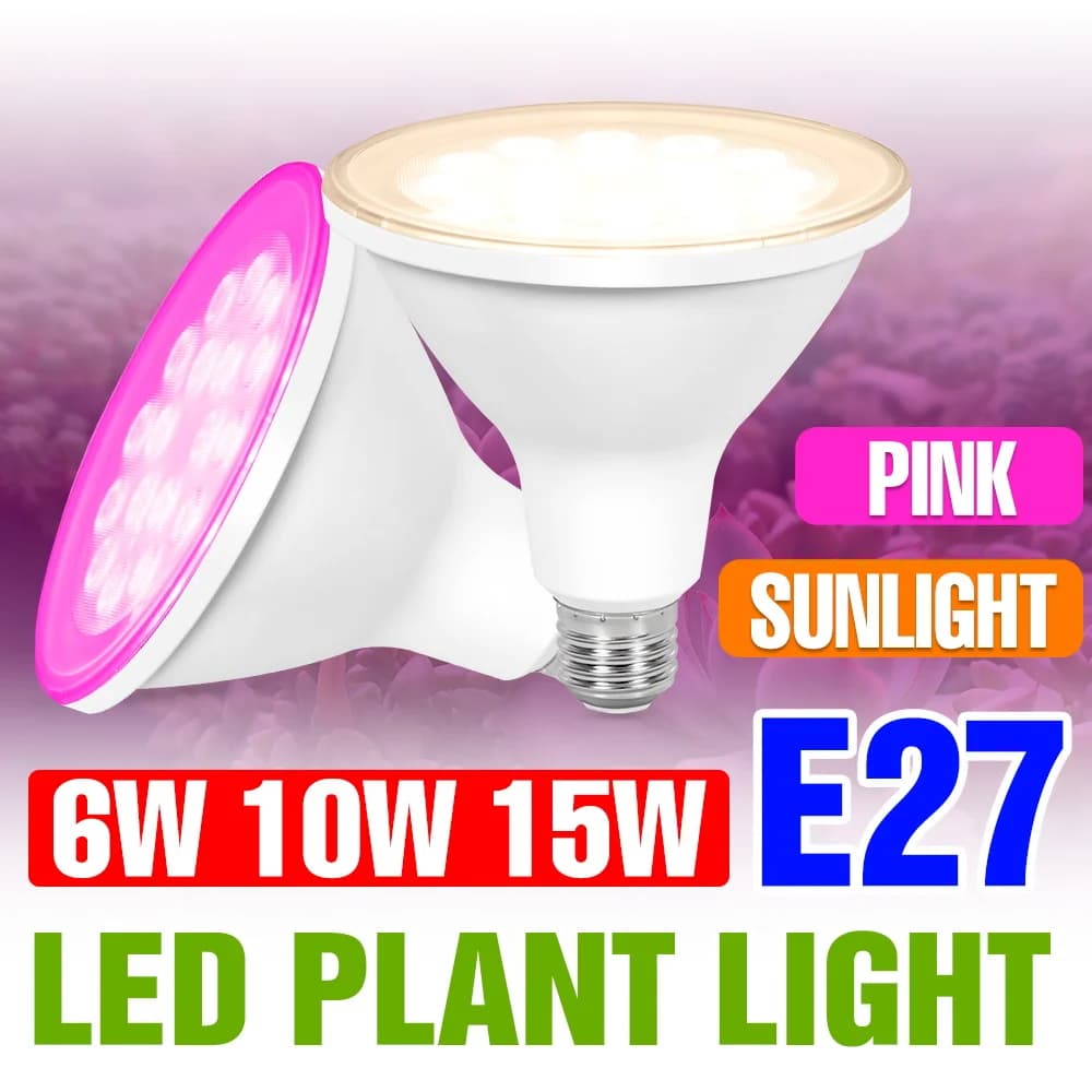 LED E27 Coltiva Lampadina Spettro Complete Plants Lamp for Interior Seeds of Flowers Coltura Idroponica Verdure Lighting Filling 6W 10W 15W