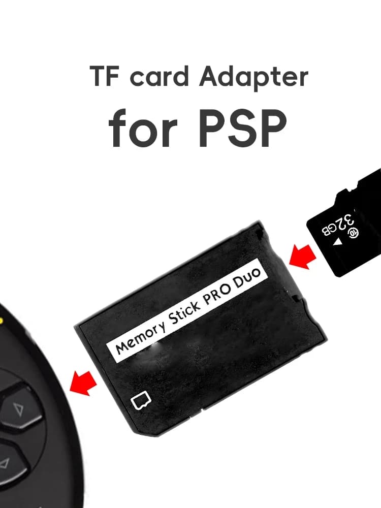 Per la serie PSP SD SDHC Memory Stick Pro Duo Lettore adattatore per PSP3000/PSP2000/PSP1000 Scheda di memoria Micro TF Card