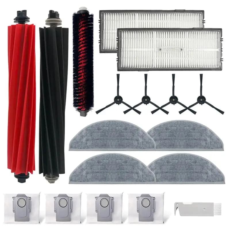 Kit Accessori Spazzola Laterale Principale AA81, Filtro, Panno, Sacchetto Polvere di Ricambio per Robot Roborock S8 Pro Ultra / S8+ / S8