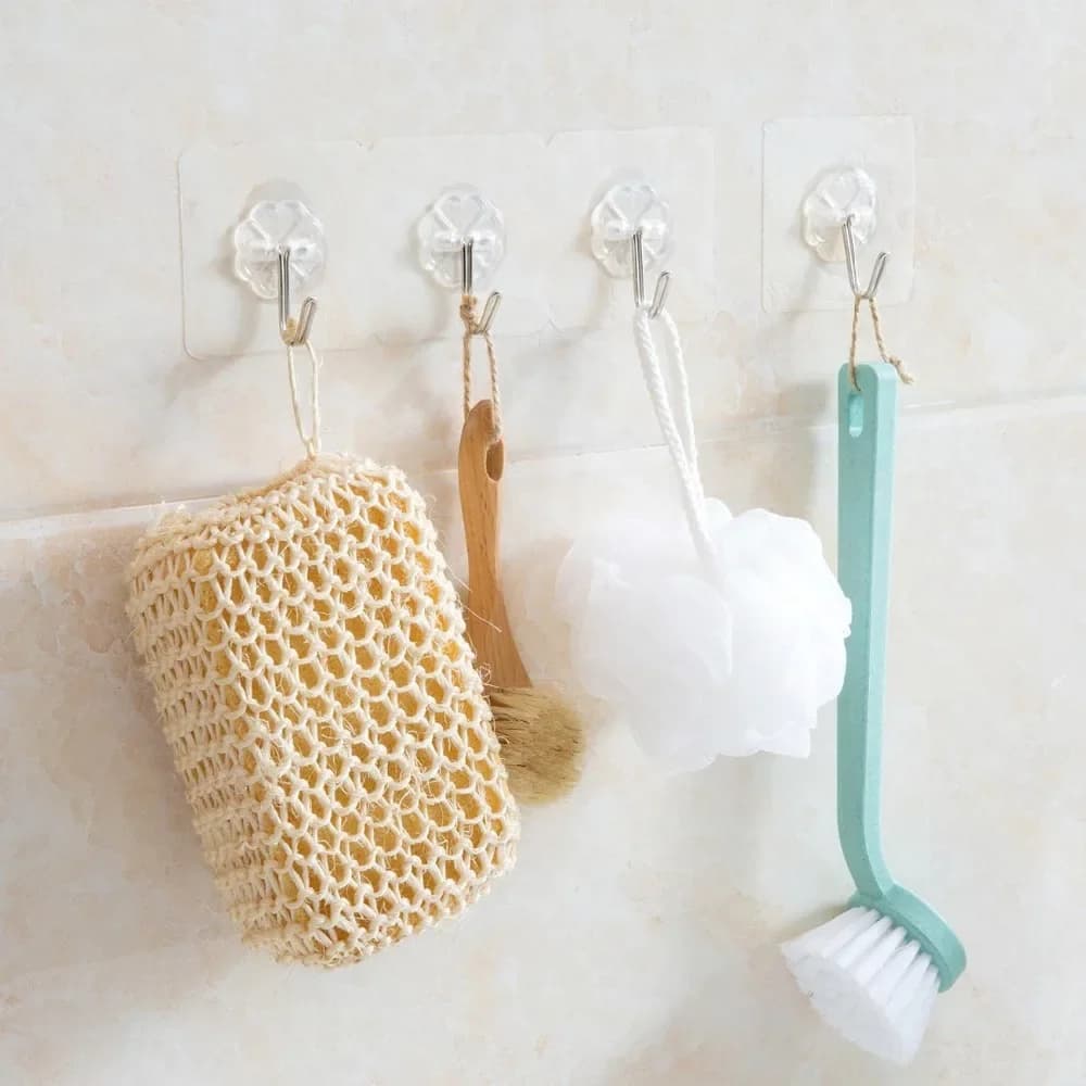 Ganci da parete gancio portachiavi forte ventosa trasparente ventosa per cucina bagno cremagliera adesiva impermeabile