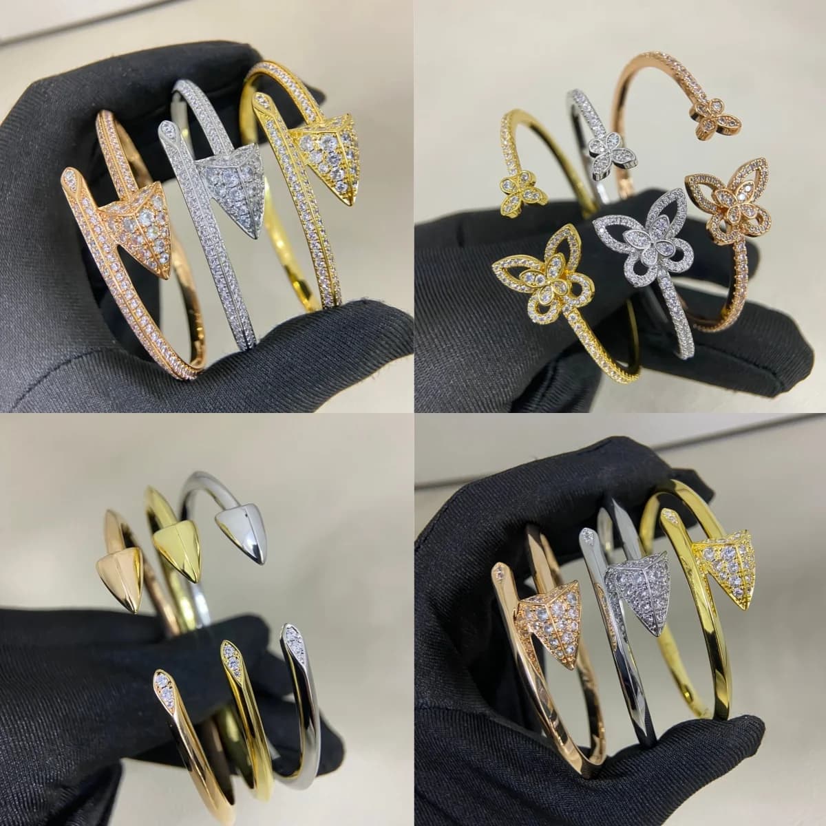 Nuovo braccialetto da donna in argento S925 con freccia e farfalla, disponibile nelle taglie da donna 17-18, regalo per le vacanze