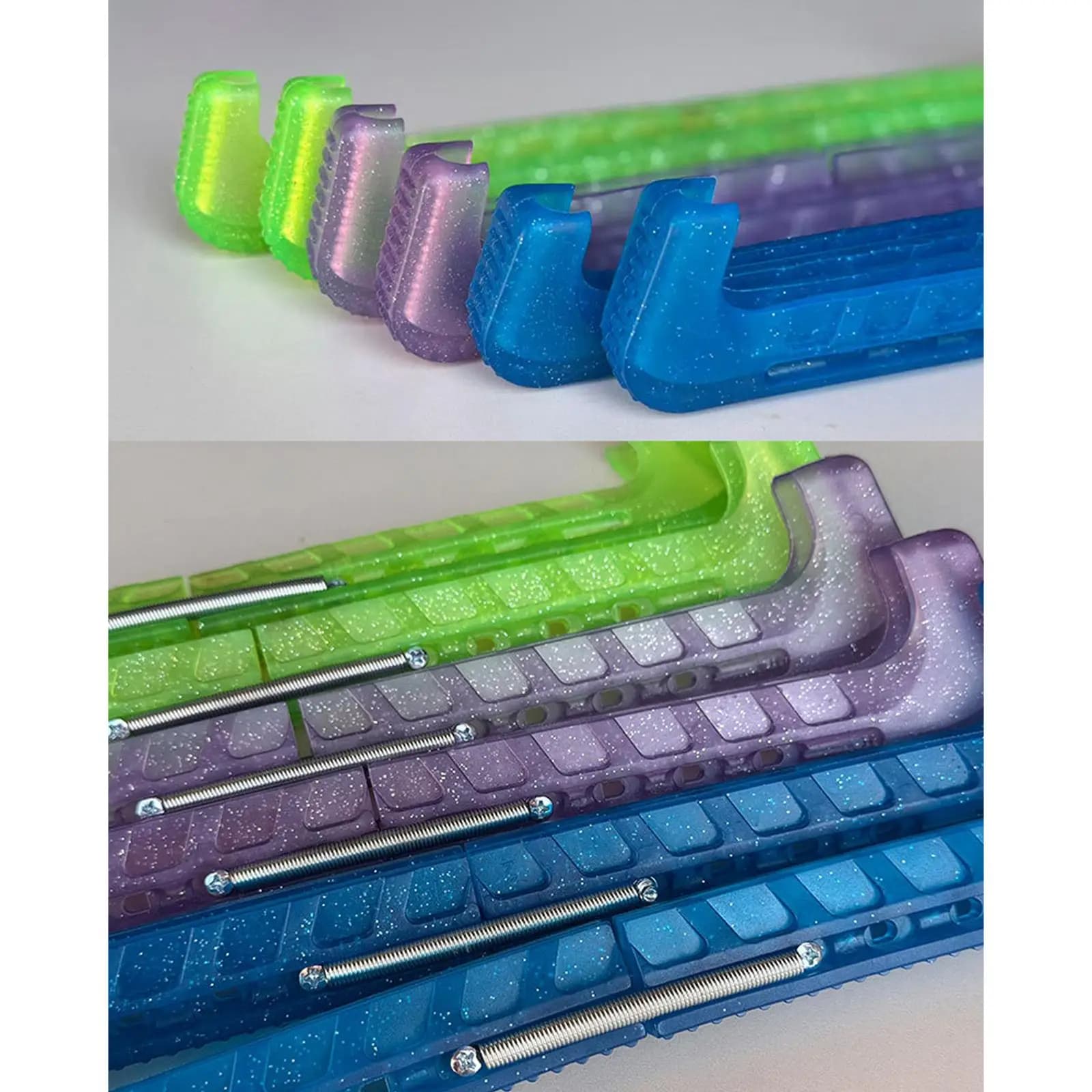 Set di Coprilame in Plastica e Metallo Regolabili per Pattini da Ghiaccio, Protezione per Scarpe da Pattinaggio, Attrezzatura Invernale per Bambini