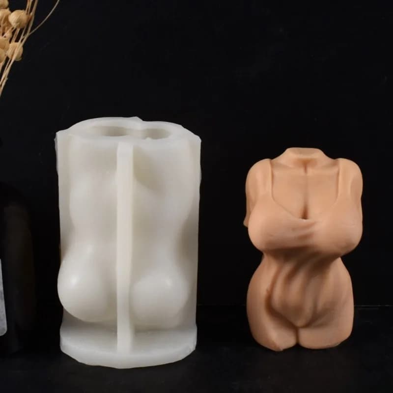Stampo in Silicone per Candele a Forma di Corpo Umano, Scultura 3D di Braccio Spezzato, Stampo in Gesso e Resina per Artigianato Fai-da-Te, Ritratto Femminile per Decorazione Casa