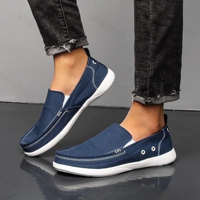 Autunno Uomo Scarpe Casual di Tela 2025 Nuovo Traspirante Morbido Per Il Tempo Libero Da Uomo Mocassino Scarpe Da Ginnastica Comfort Low-top antiscivolo Scarpe Da Ginnastica In Denim