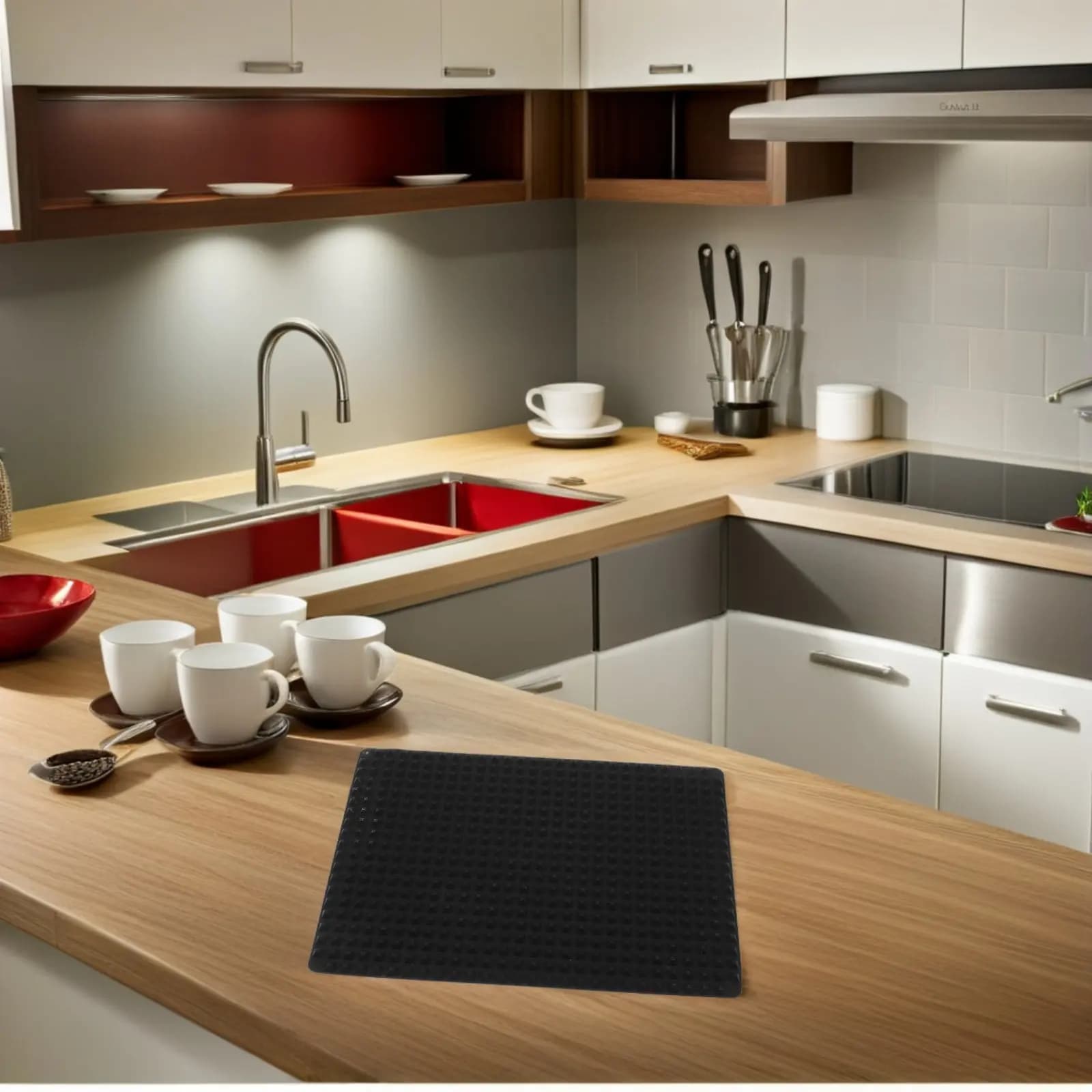 Tappetino da Forno in Silicone Antiaderente con Texture Piramidale, Resistente al Calore, Riutilizzabile per Forno, Barbecue, Friggitrice ad Aria, Grigliate, Biscotti, Pane e Cottura
