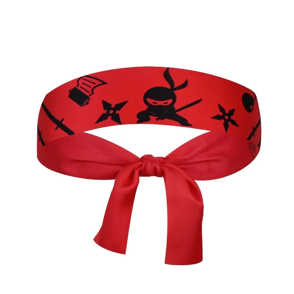 Fascia per capelli da guerriero per bambini Ninja Karate Fascia antitraspirante multiuso traspirante Fascia per sciarpa igroscopica