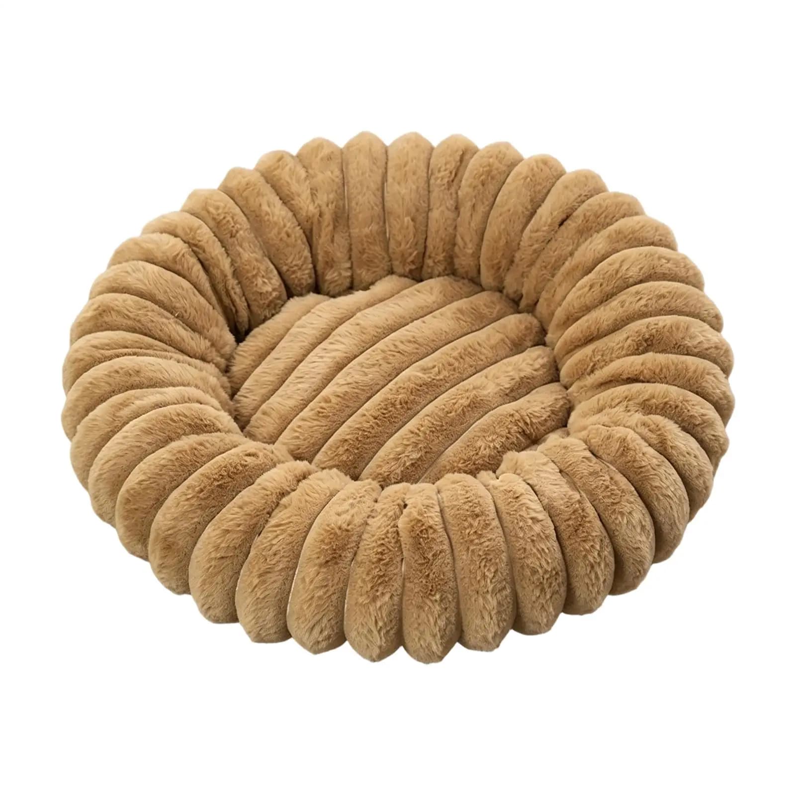 Bed For Cats Soft Round Comfortable Aesthetic Washable Calming Pet Bed Dog Cat Couch For Kitten Puppy Indoor Home Living Room