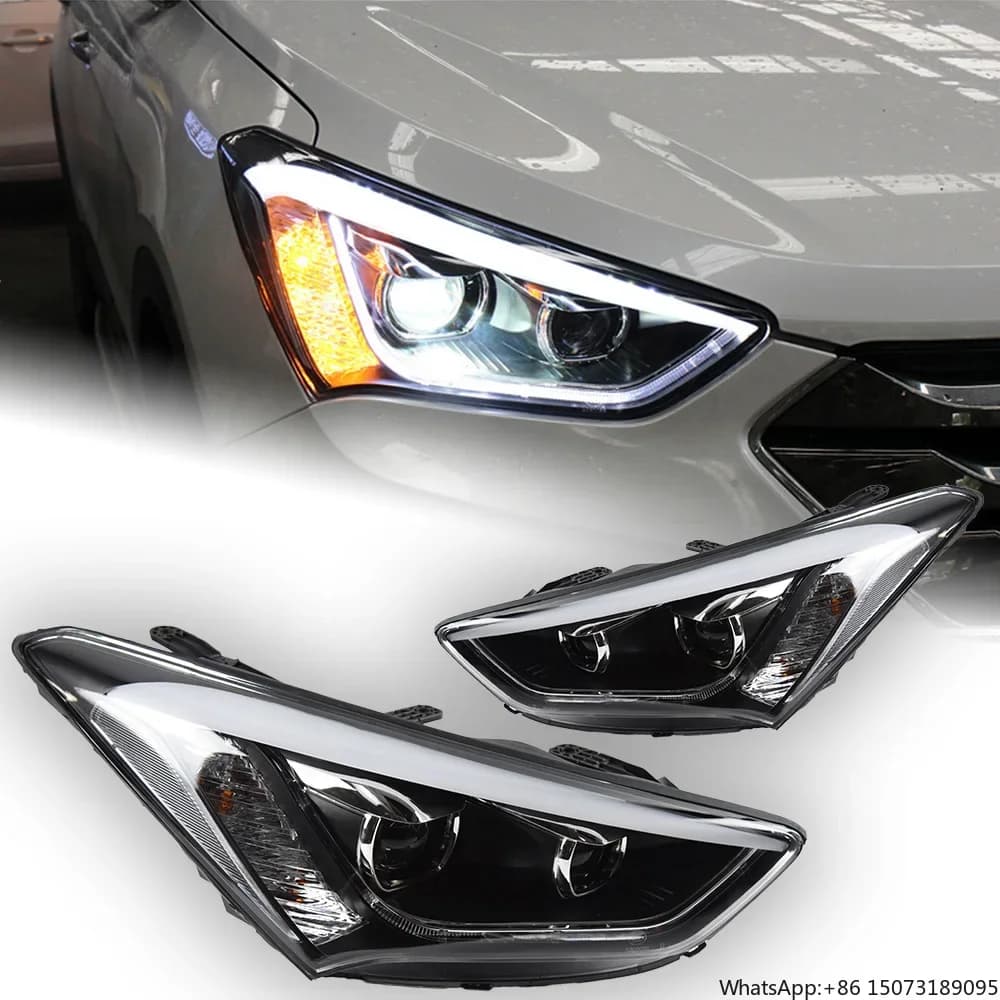 Fari per Auto IX45 con Lente Proiettore 2013-2016 Santa Fe, Luci di Segnalazione, Fari LED, DRL, Accessori Automobilistici