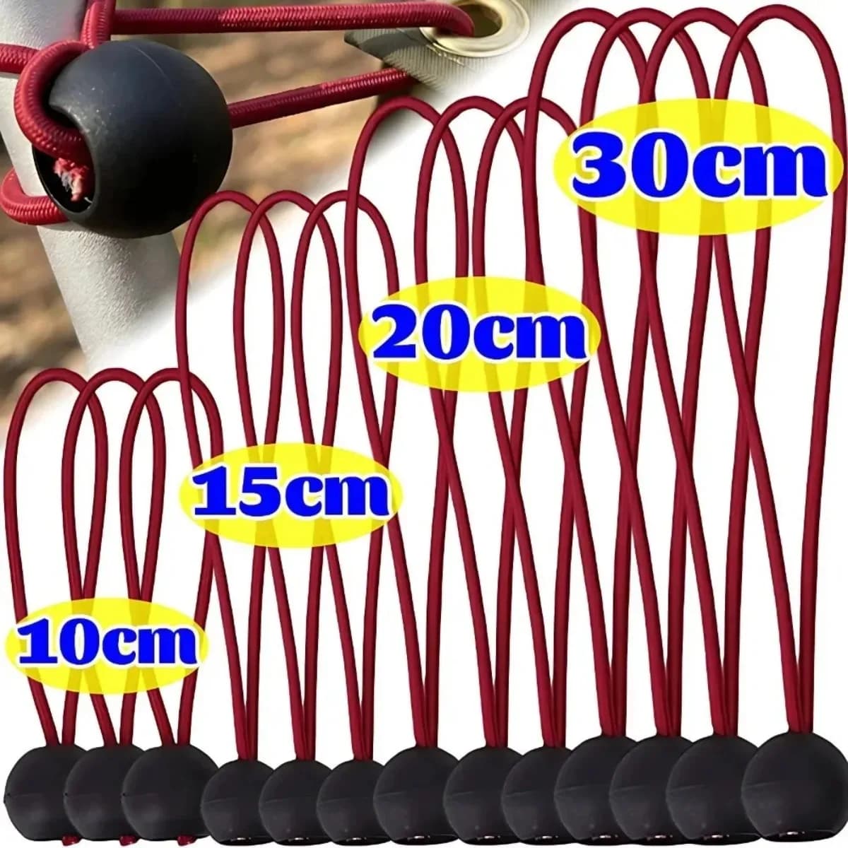 Multifunctional Bungee Cord Tent Fixing Rope Buckle Elastic Tie Down Awning Car Cover Sleeping Bag Fastener Camping Accessories