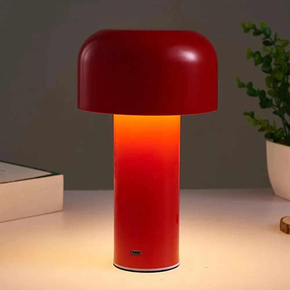 Lampada da tavolo a fungoIro acrilico dimmerabile Luci notturne per camera da letto Decorazioni per la casa Lampada USB dimmerabile a 3 temperature di colore