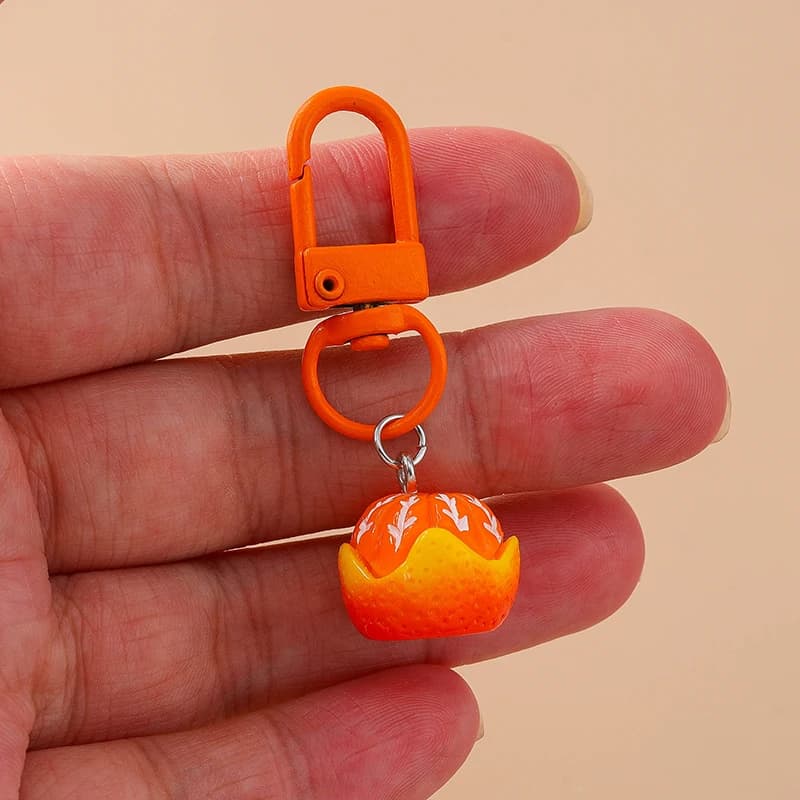 Aihua Simpatico Simulazione Frutta Portachiavi Semi di Mais Uva Arancione Portachiavi Donne Ragazze Borsa Pendenti Gioielli Fatti A Mano FAI DA TE Regali