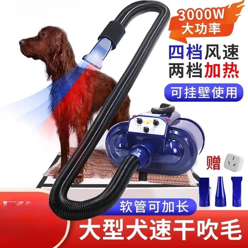 Asciugacapelli per animali domestici a doppio motore, asciugacapelli ad alta potenza per cani di grandi dimensioni, riscaldamento elettrico