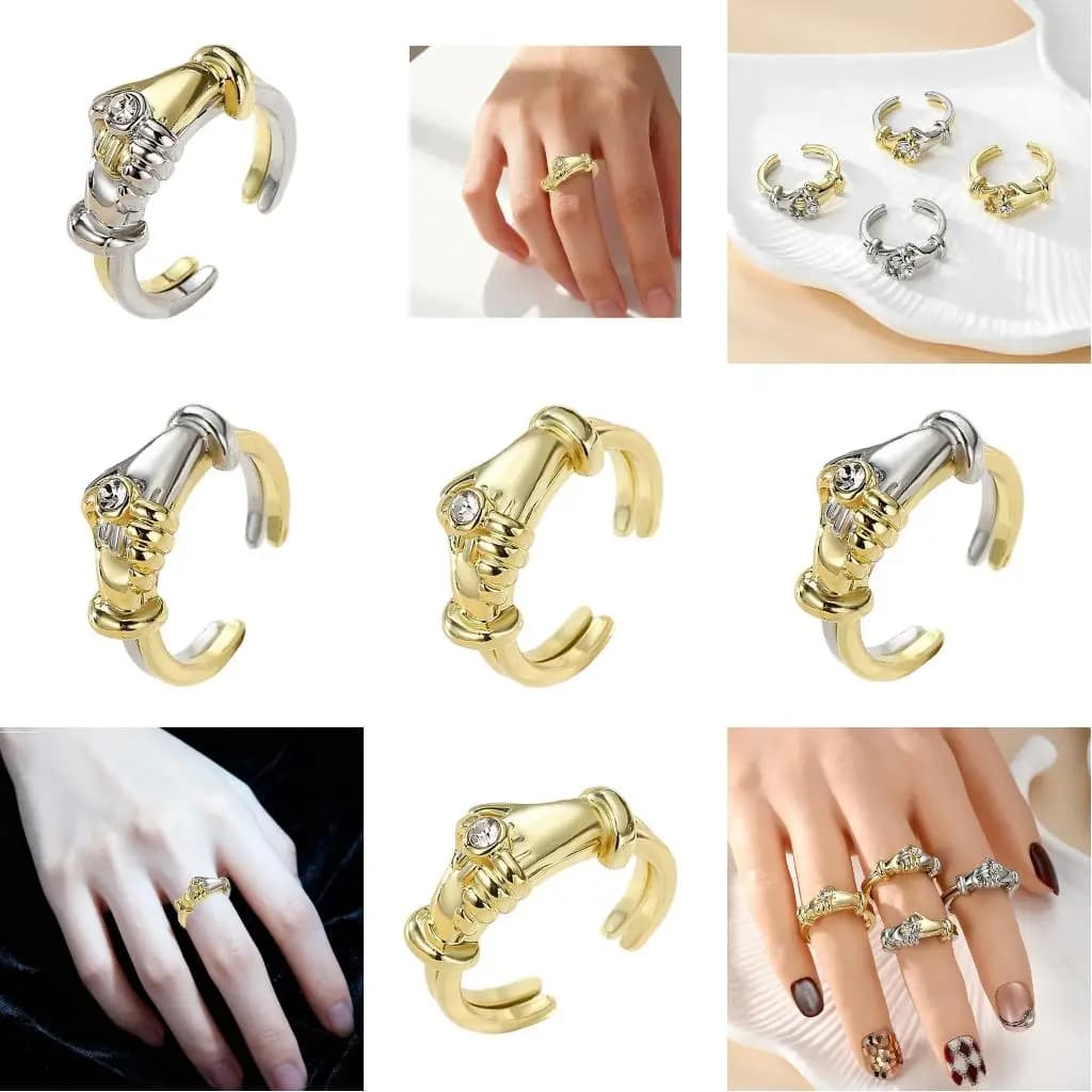 Lightweight Couple Ring Open Shank For Daily Wear Scratch Resistant Alloy Craft