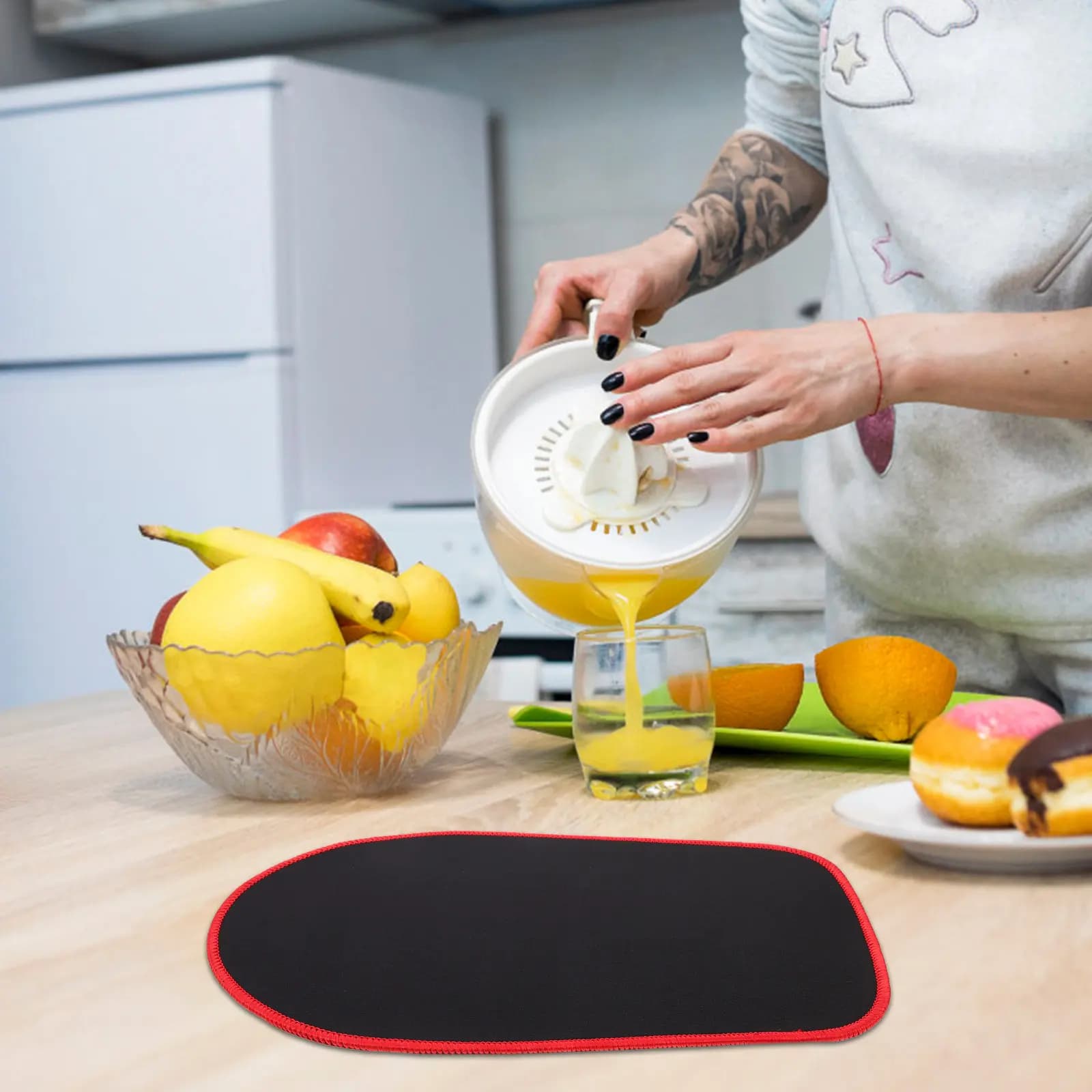 Non-Slip Rubber Mixer Slider Mat Firm Grip Blender Pad for Smooth Rotation Portable Kitchen Appliances Sliding Mat Home Tool