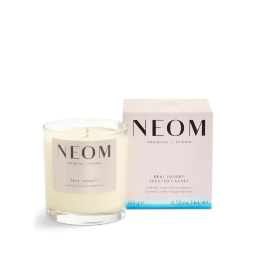 Candela Profumata di Lusso, 1 Stoppino, Olio Essenziale di Lavanda e Legno di Rosa, Aroma per Aromaterapia e Anti-Stress
