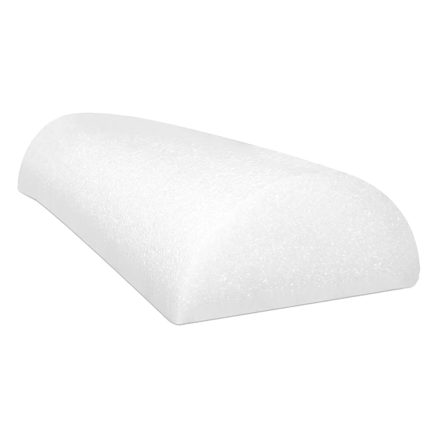 White PE foam rollers 6" x 18" for exercises, piece, muscle restoration, massage therapy, sports recovery and physical therapy