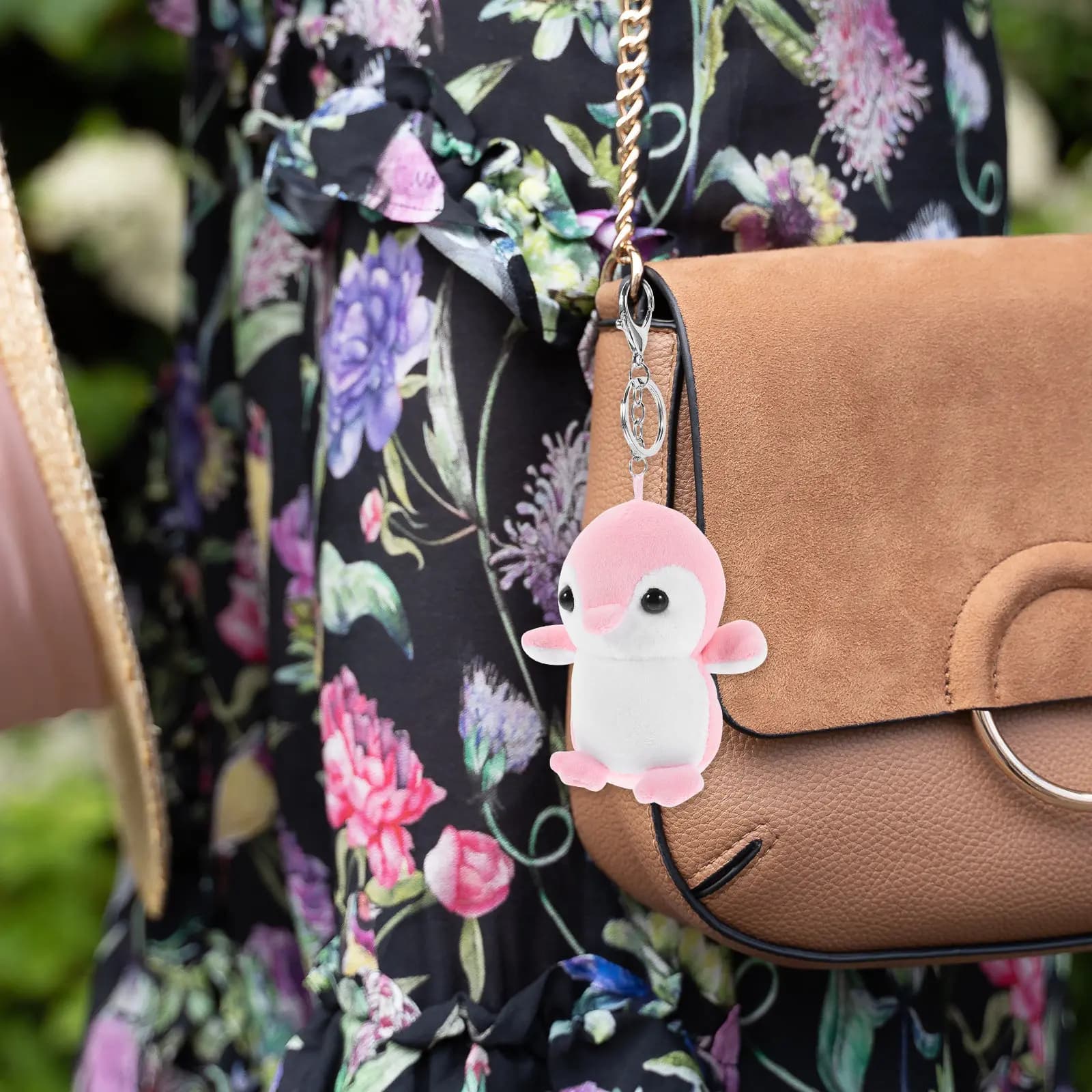 Portachiavi a Forma di Pinguino, Piccolo Ciondolo Morbido Decorativo, Charm per Borse, Zaini e Chiavi dell'Auto