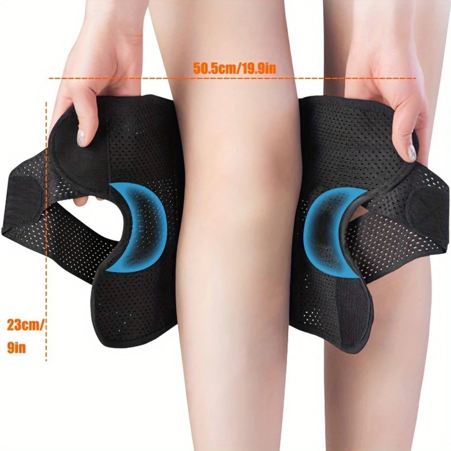 Ginocchiera da 1 pezzo per strappo del menisco, supporto per ginocchio a compressione con stabilizzatori laterali per donne e uomini-manicotto di compressione del ginocchio aperto