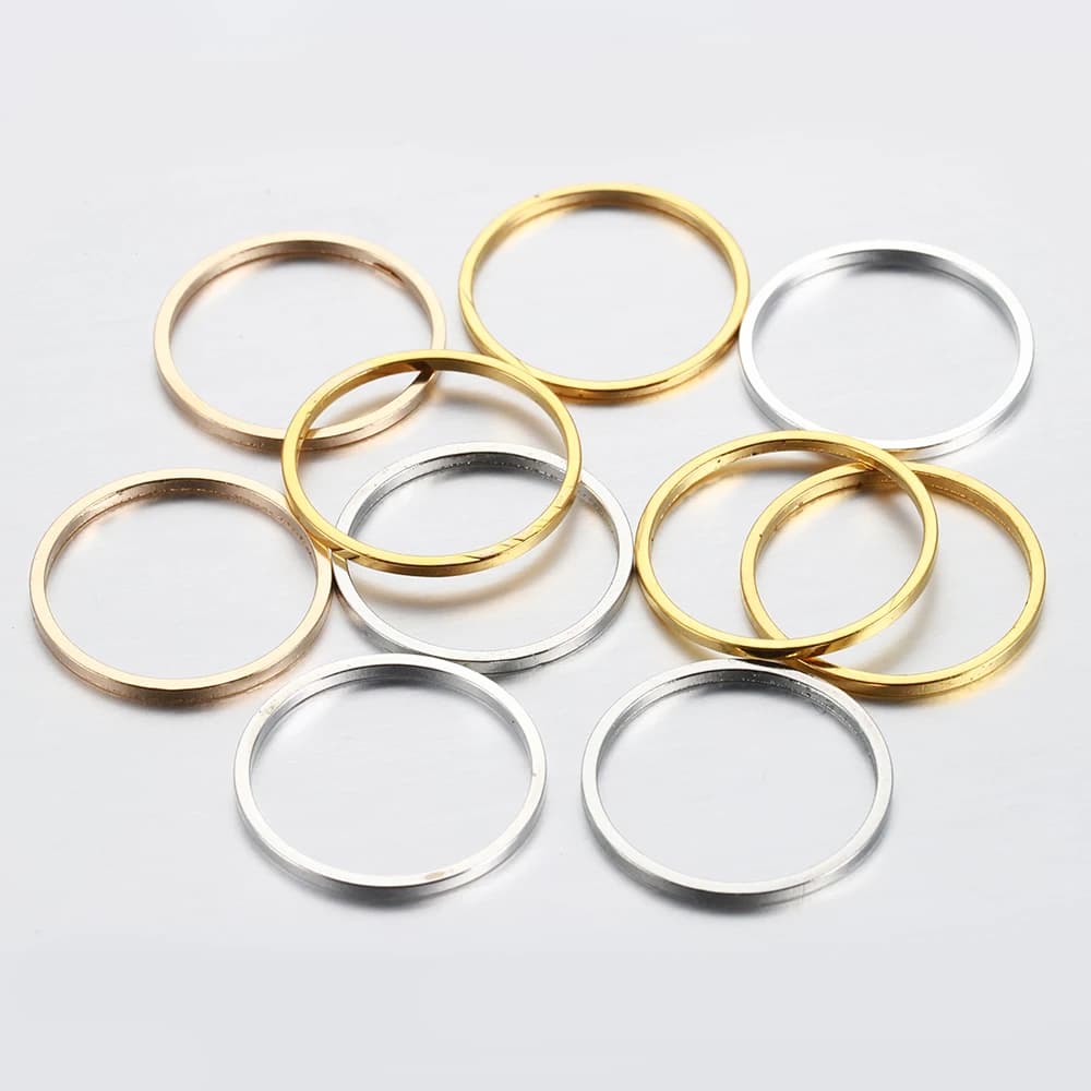 20-50 pz Orecchini Che Fanno 8-40mm Cerchi Orecchino Fili Connettori Cerchio Chiuso Anelli per Pendente FAI DA TE Creazione di Gioielli Accessori