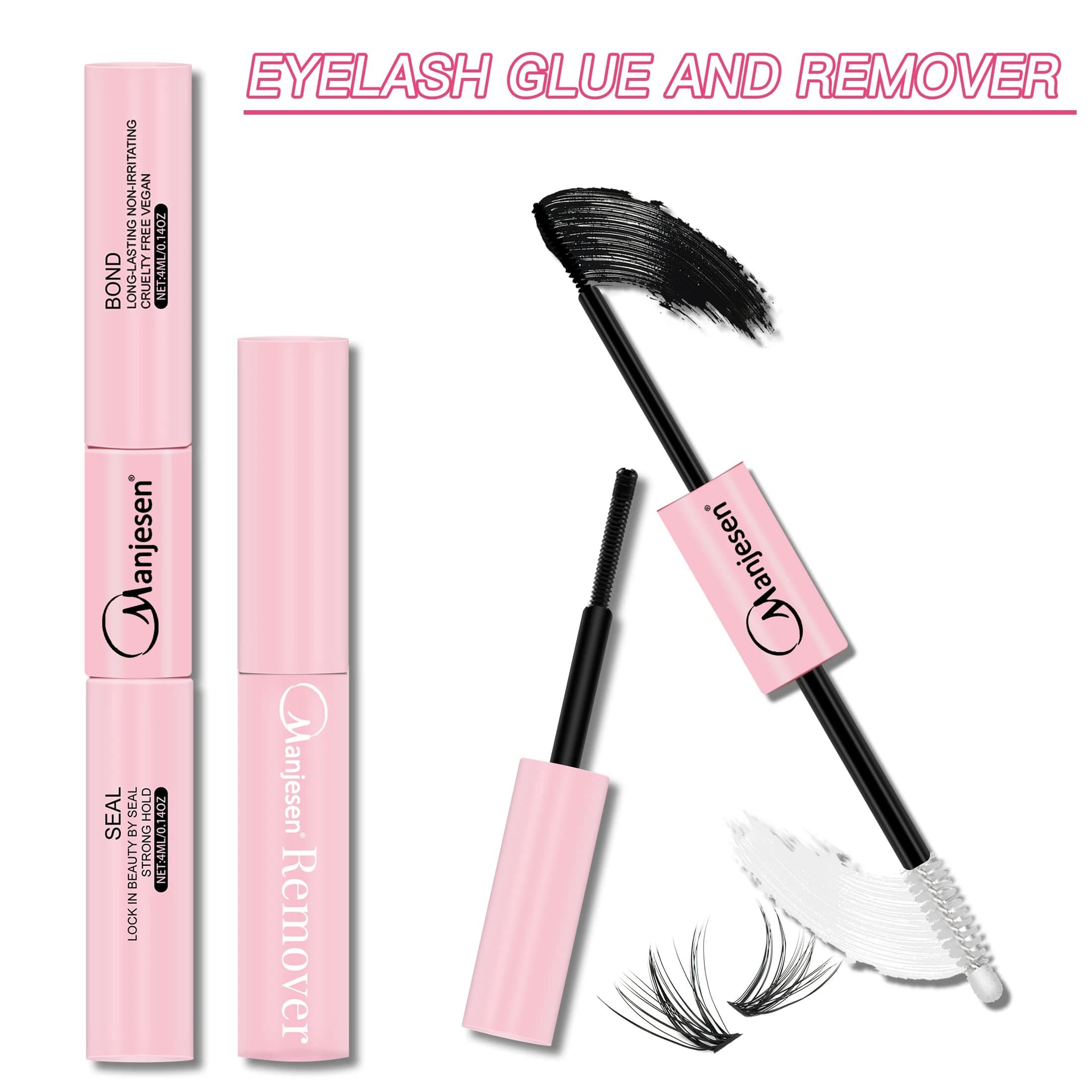 Bond and Seal Colla eyelash makeup set for individual eyelashes glue removal kit and tweezers for super durable seal eyelash extension