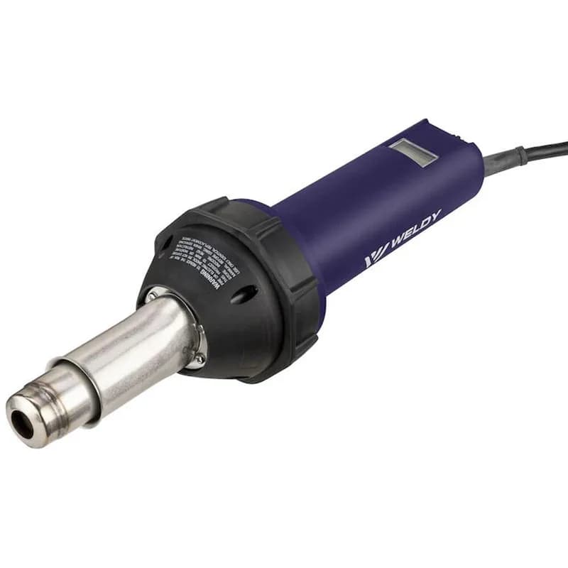 Pistola Termica Digitale Industriale Weldy HT1600D da 1600W, Torcia ad Aria Calda per Saldatura PVC e Plastica, Kit Saldatore