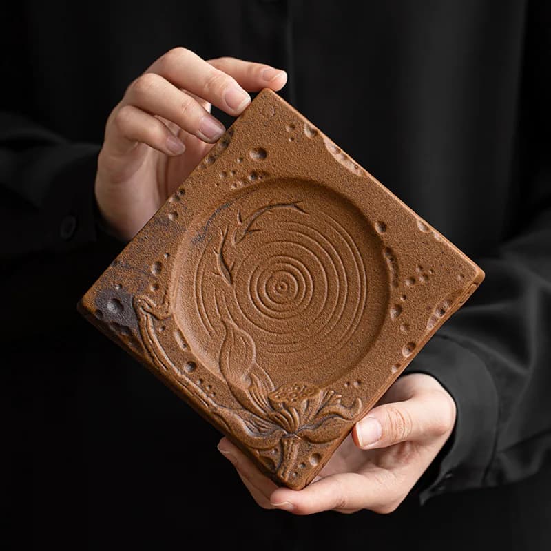 Sauce Glaze Water Storage Kettle Imitation Antique Coarse Pottery Dry Soaking Table for Home Dried Fruit Plate Teapot Tea Tray