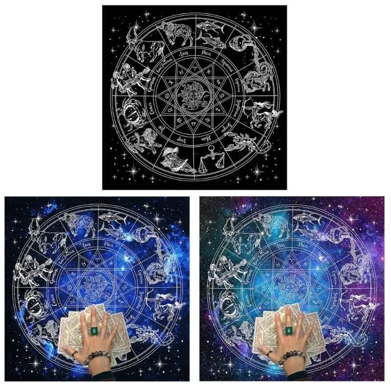 652F Altare Divinazione Pendolo Tovaglia Tappetino Gioco da tavolo Tarocchi Panno Oracoli Blocco carte