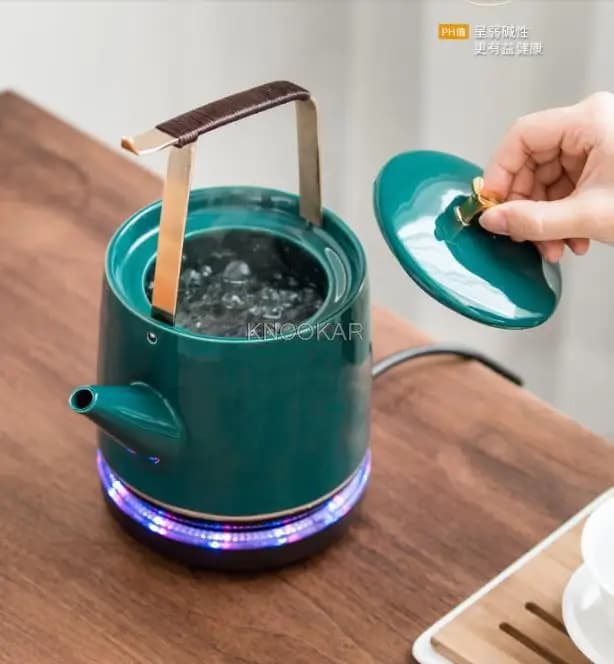 220V 880ml 1000w Ceramic Automatic Electric Kettle 24 Hour Insulation Hot Water Teapot 304 Stainless Steel Dry