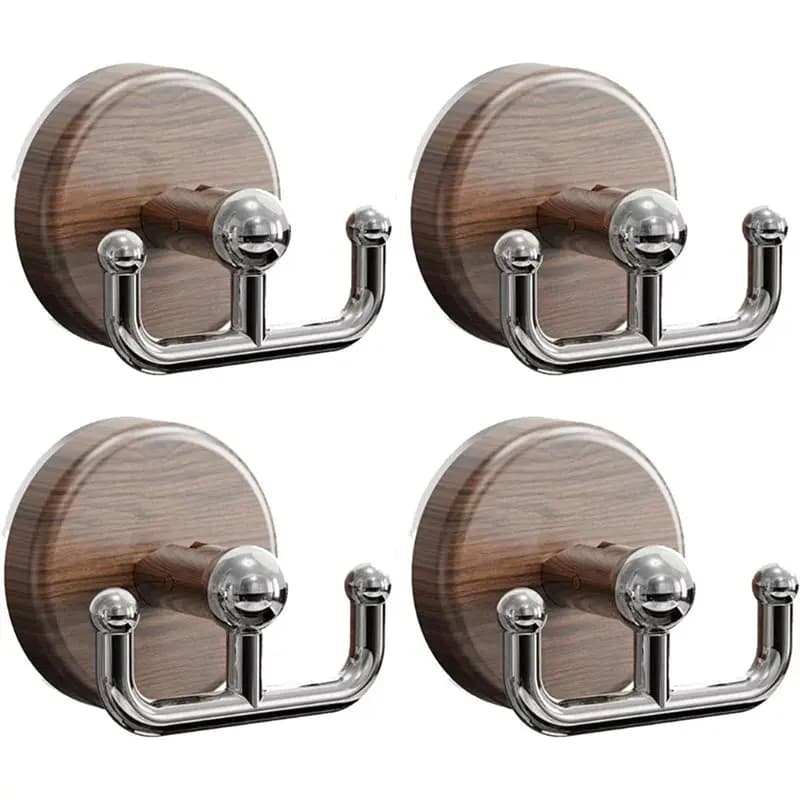 CHCH Gancio a ventosa multifunzionale per venature del legno, senza trapano, per ghirlande di porte, porta d'ingresso, 4 pezzi