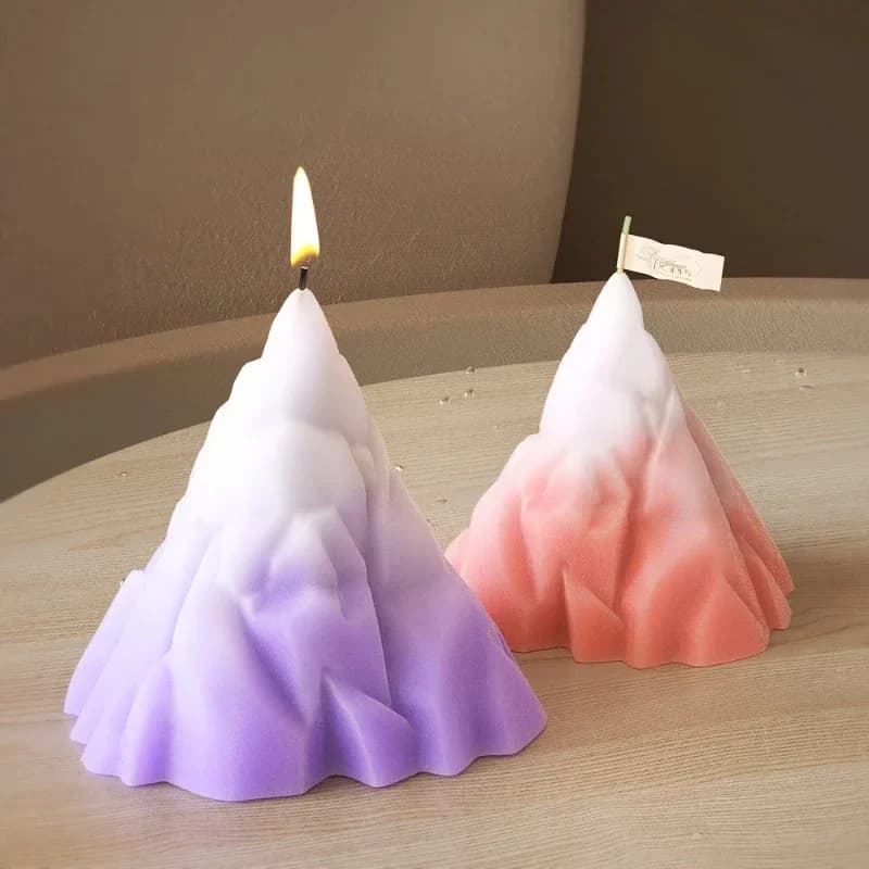 Stampo in Silicone 3D Vulcano/Ghiacciaio per Candele, Ultimi Modelli 2026 - Fai da Te, per Aromaterapia, Gesso, Resina Epossidica, Artigianato, Torte e Gelati