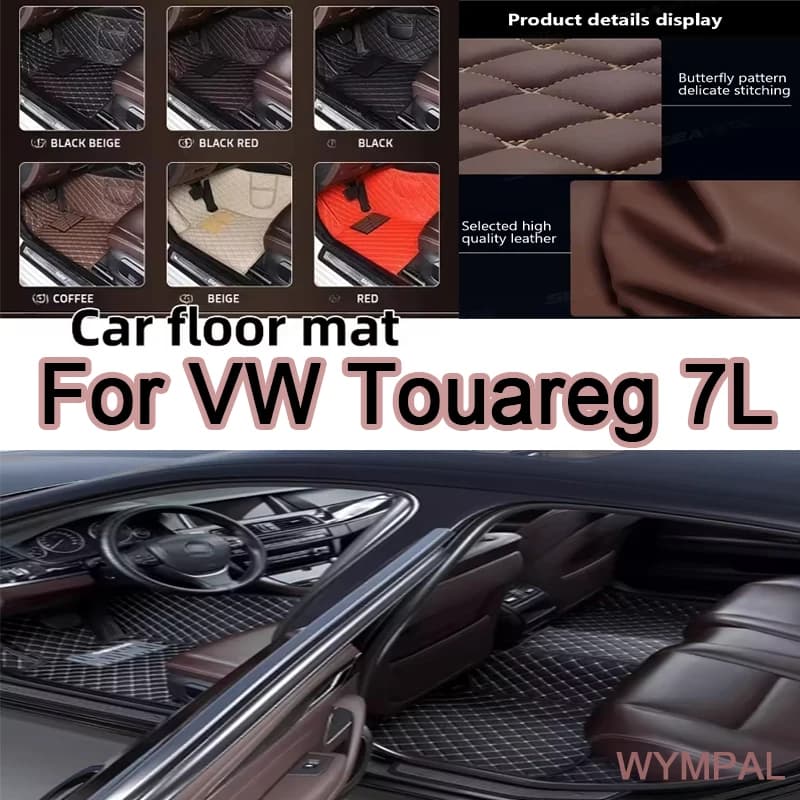 Luxury Car Mats for VW VW Touareg 7L 2002 ~ 2009 5saet Waterproof Car Protective Mat Tapetes Automovil Car Accessories