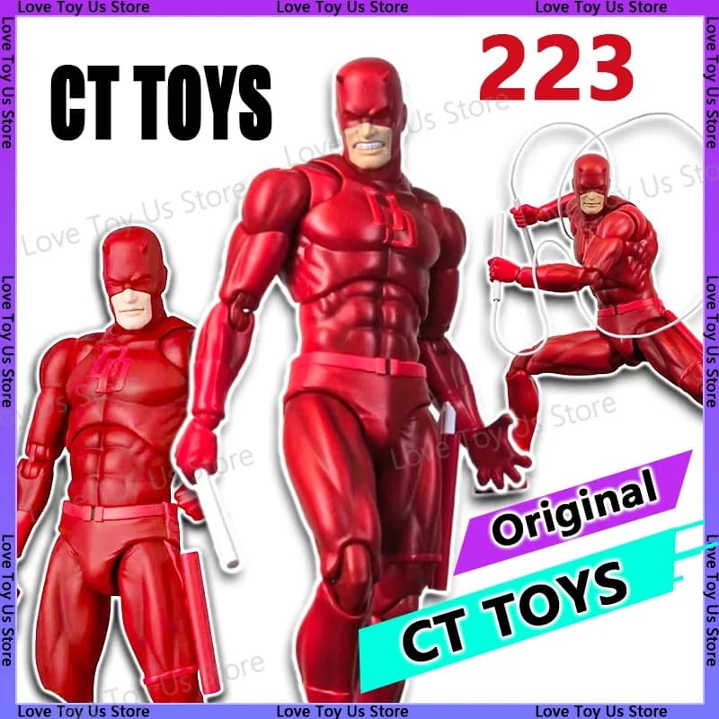 Original Toys Ct Daredevil Mafex 223 Comic Version Figure SHF Anime Action Figurine Statue Custom Gift Model Kids Toys