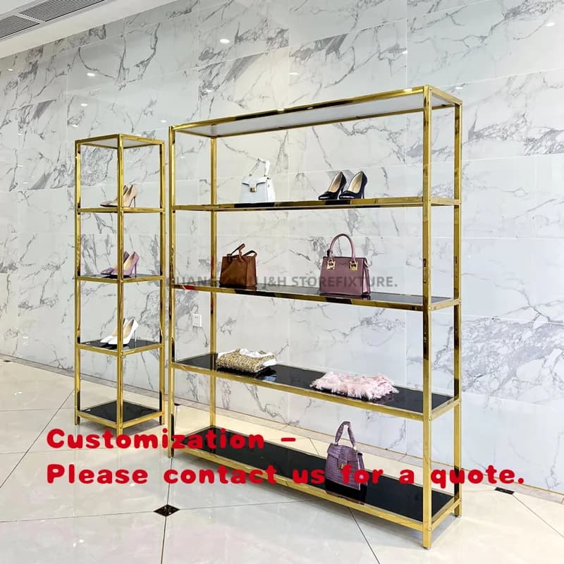 Espositore per Borse Personalizzato, Scaffale per Scarpe da Terra, Espositori per Vetrine di Negozi di Calzature