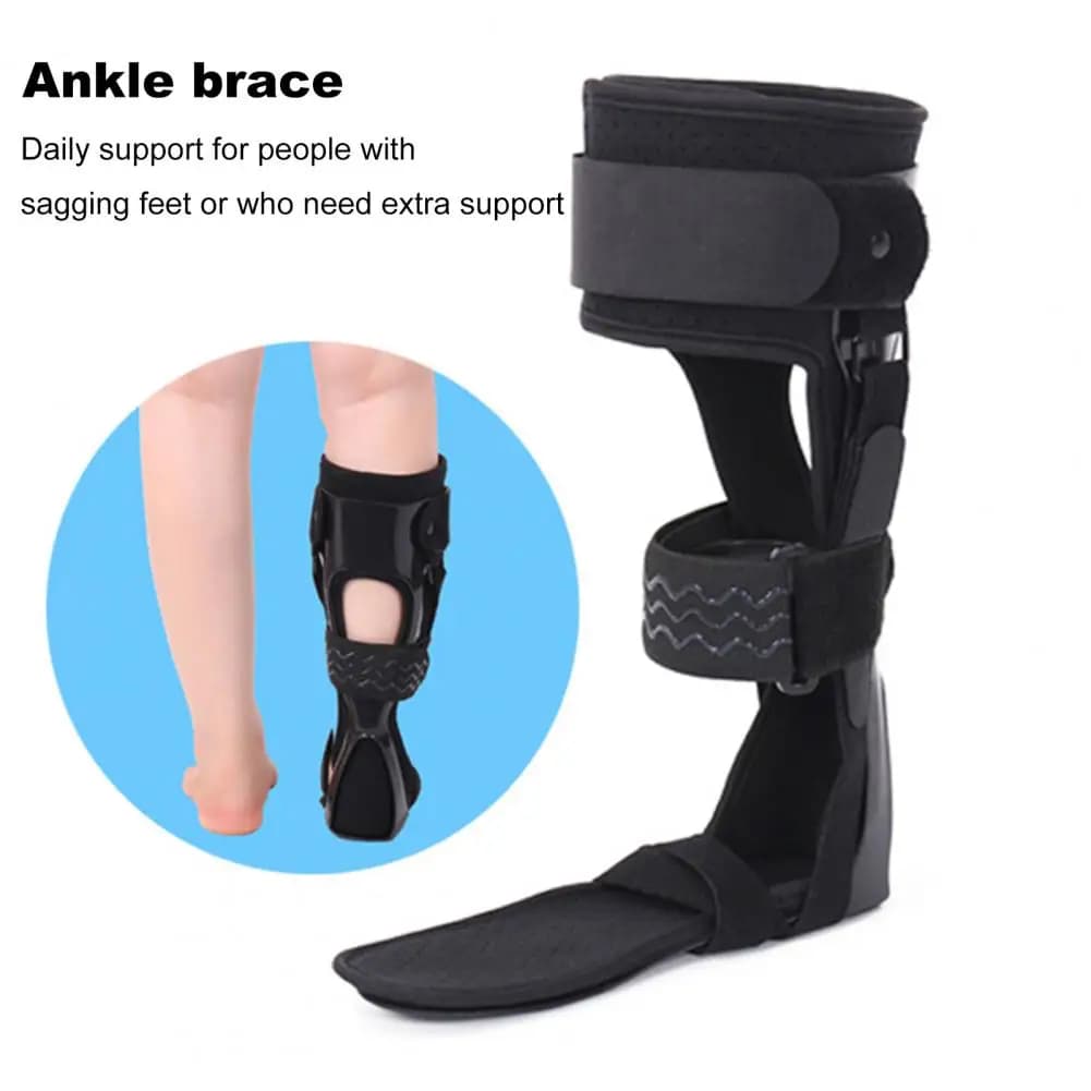 Tutore per caviglia con stabilizzatore per piede cadente con cinturino regolabile Fodera morbida Resistente all'usura Sollievo dal dolore Tutore ergonomico per supporto del piede