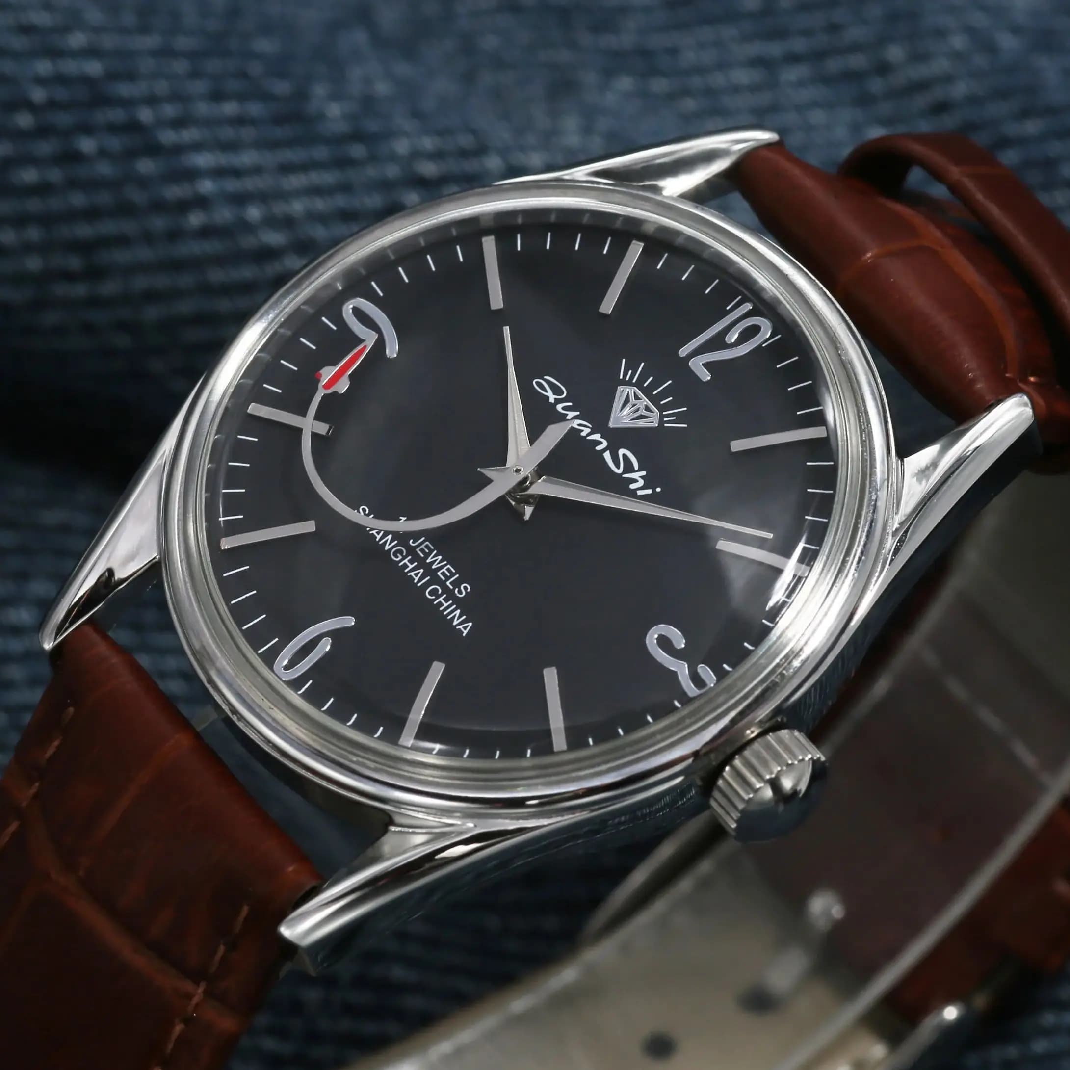 Orologio da uomo 38MM meccanico a carica manuale 7120 impermeabile, orologio cinese da uomo all'ingrosso