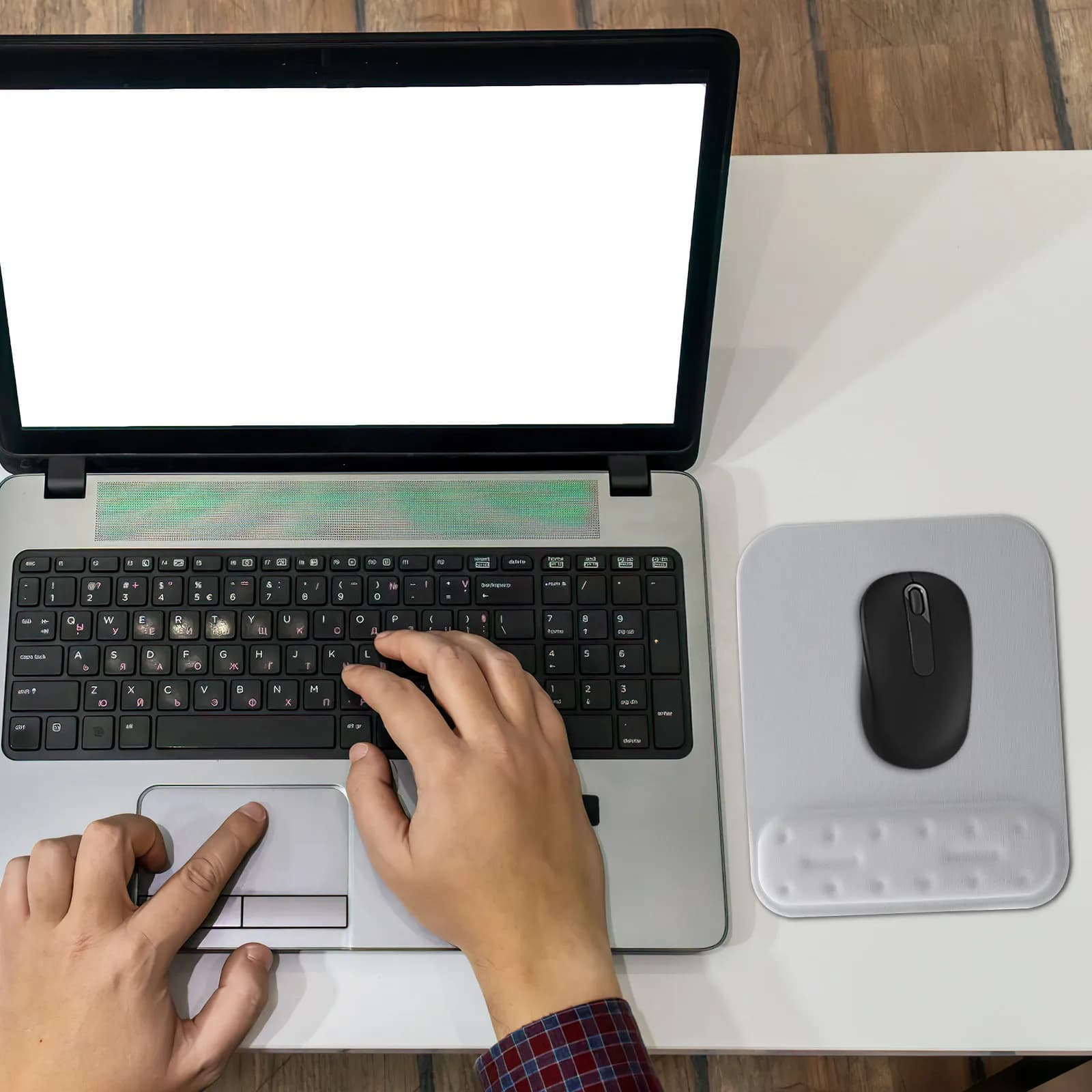 Tappetino per Mouse in Memory Foam Premium con Supporto per Polso, Ergonomico per Gaming, Ufficio e Uso Desktop, Lavabile