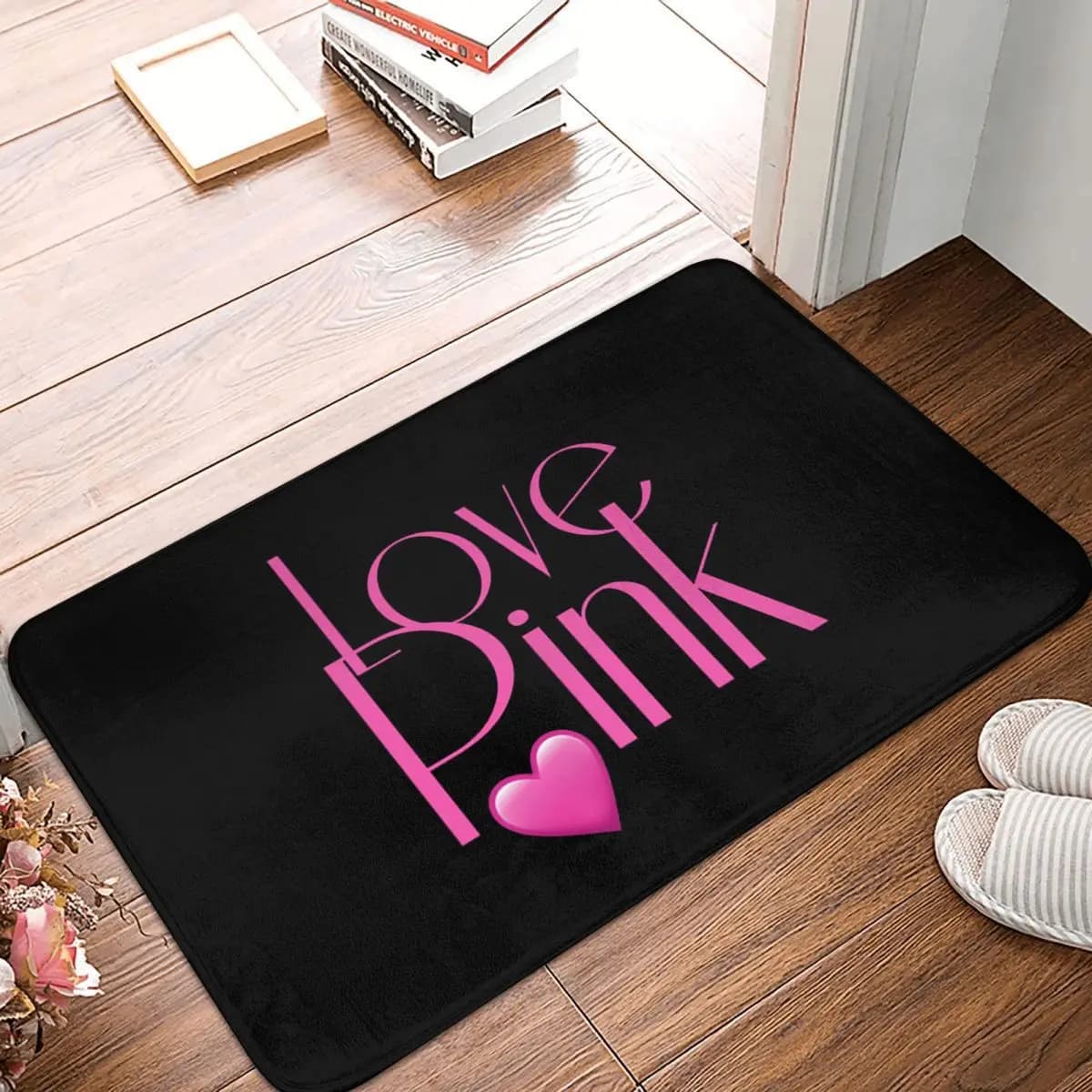 Love Pink Doormat Kitchen Entrance Home Floor Mat Anti-slip Carpet Rug for Living room Footpad Mats