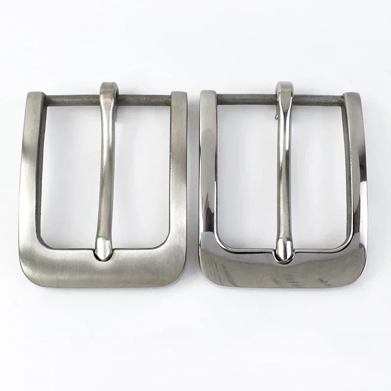 Meetee 40 mm di larghezza fibbia per cintura in acciaio inossidabile massiccio fibbie ad ardiglione spazzolato accessorio per jeans da cowboy in metallo per cintura da 38 mm testa