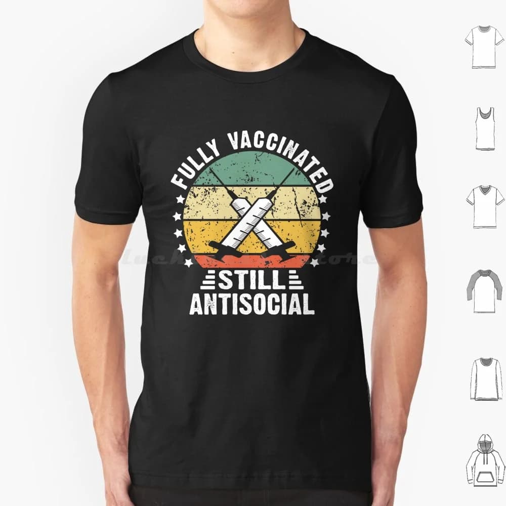 Retro completamente vaccinato ancora maglietta 6xl cotone cool tee vaccino 19 immunizzato Vaxxed Vax completamente vaccinato ancora completamente vaxed