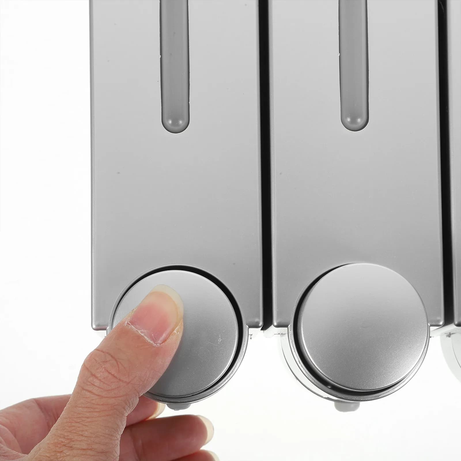 3 Chamber Soap Dispenser Wall Mount Manual Shower Gel Shampoo Conditioner Bathroom Shower Soap Dispenser Holder
