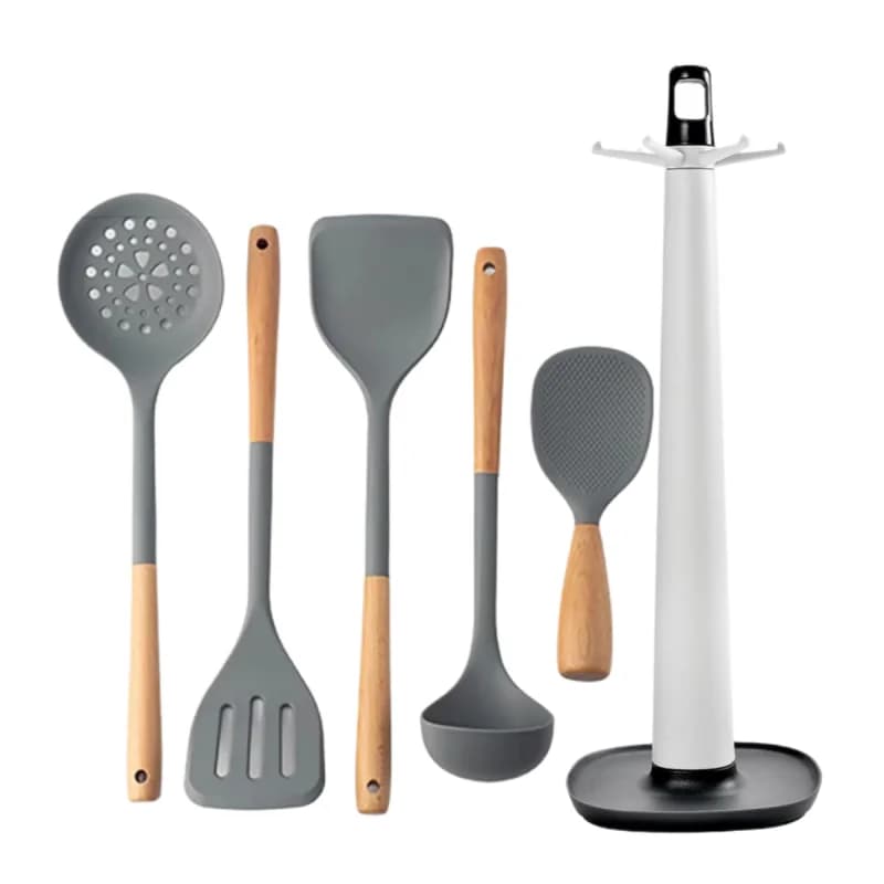 NEW silicone spatula non-stick pan silicone wood handle for heat-resistant vegetables silicone kitchen spatula spoon kitchen utensils