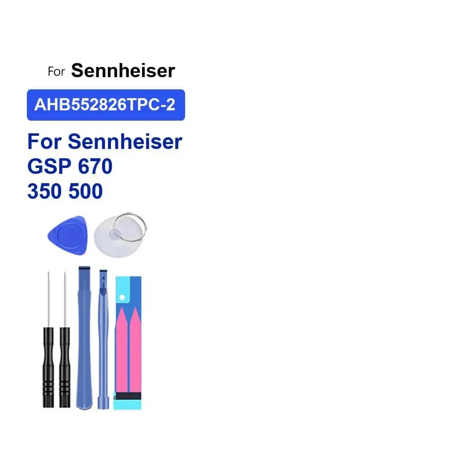 Batteria per cuffie da gioco ad alte prestazioni, stabile, da 350 mAh, AHB552826TPC-2, per Sennheiser Gsp 670 350 500
