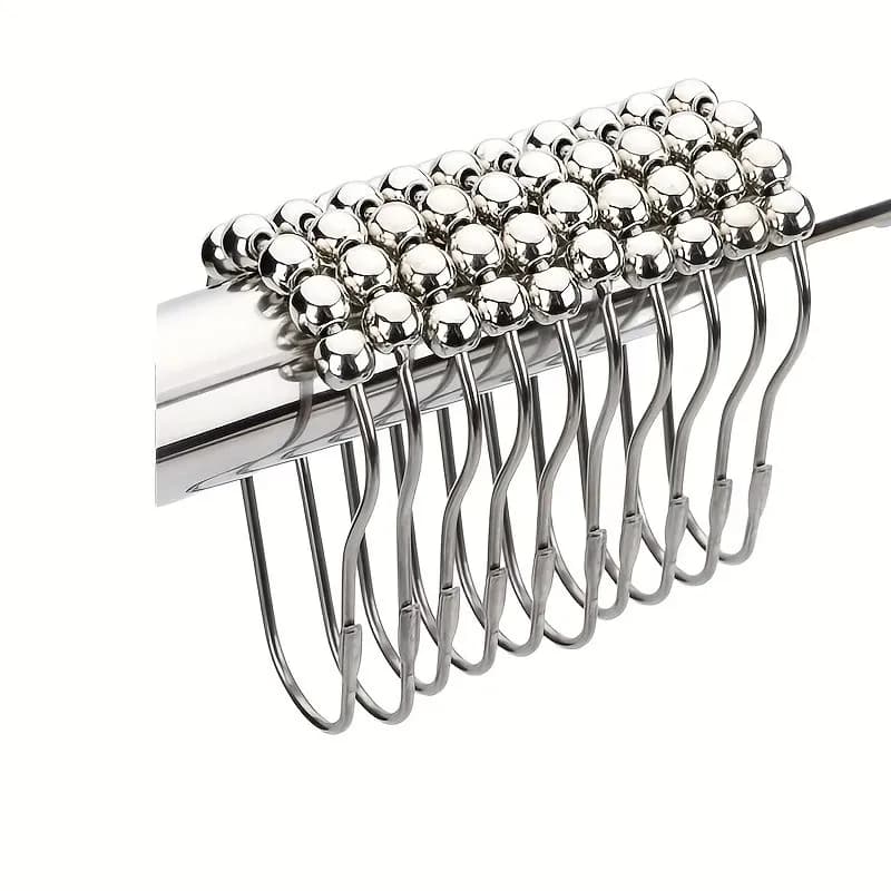 81 pcs Creative Gourd Curtain Hooks, Rolling Ball Smooth Glide, Home Bathroom & Bedroom Curtain Rod, Durable Anti-Fall