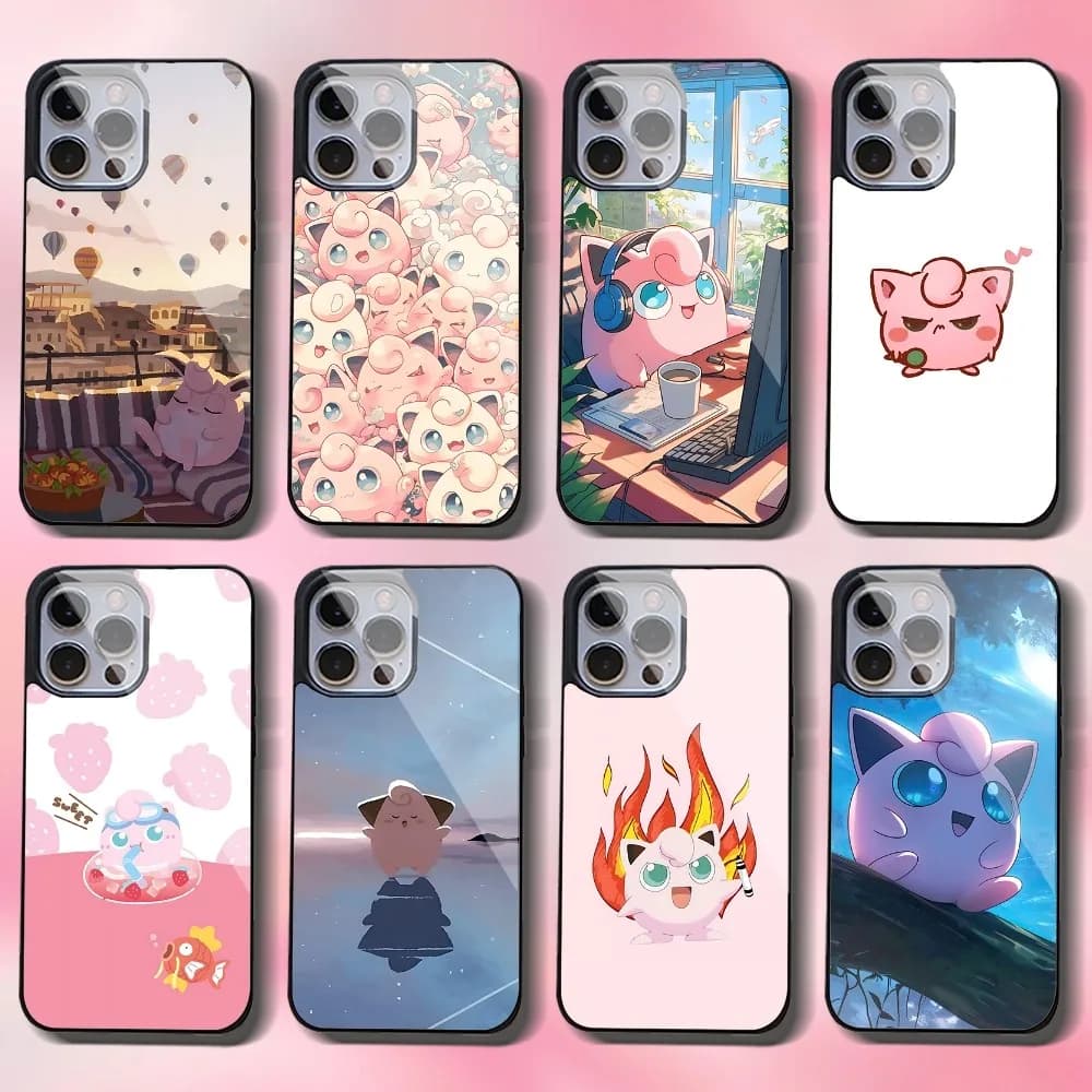 G-Jigglypuff Custodia per telefono per IPhone 16 15 14 13 Pro Max 11 12 Mini Alex Specchio per copertura di ricarica wireless Magsafe