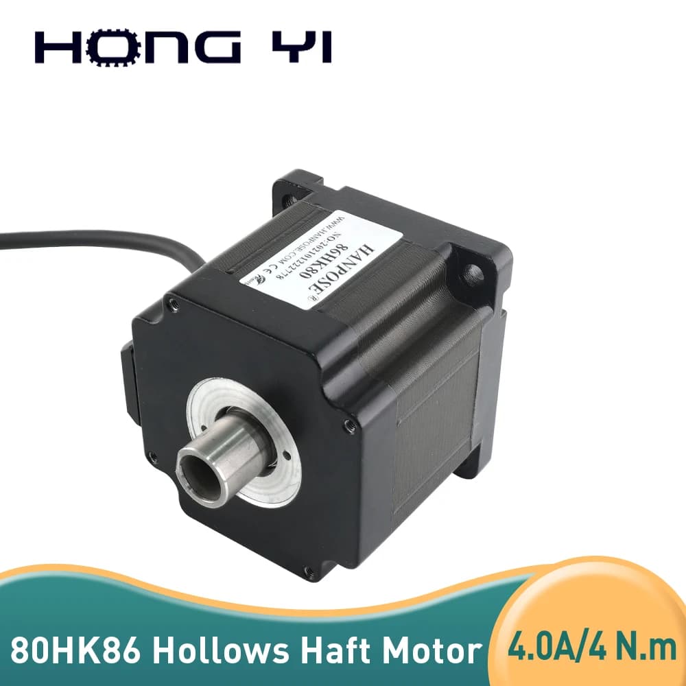 1 pz Nema34 Motore passo-passo 34 Motore biassiale cavo 4.0A 4 NM 86HK80 motore a doppio albero a 4 conduttori Per apparecchiature monitor stampante 3D