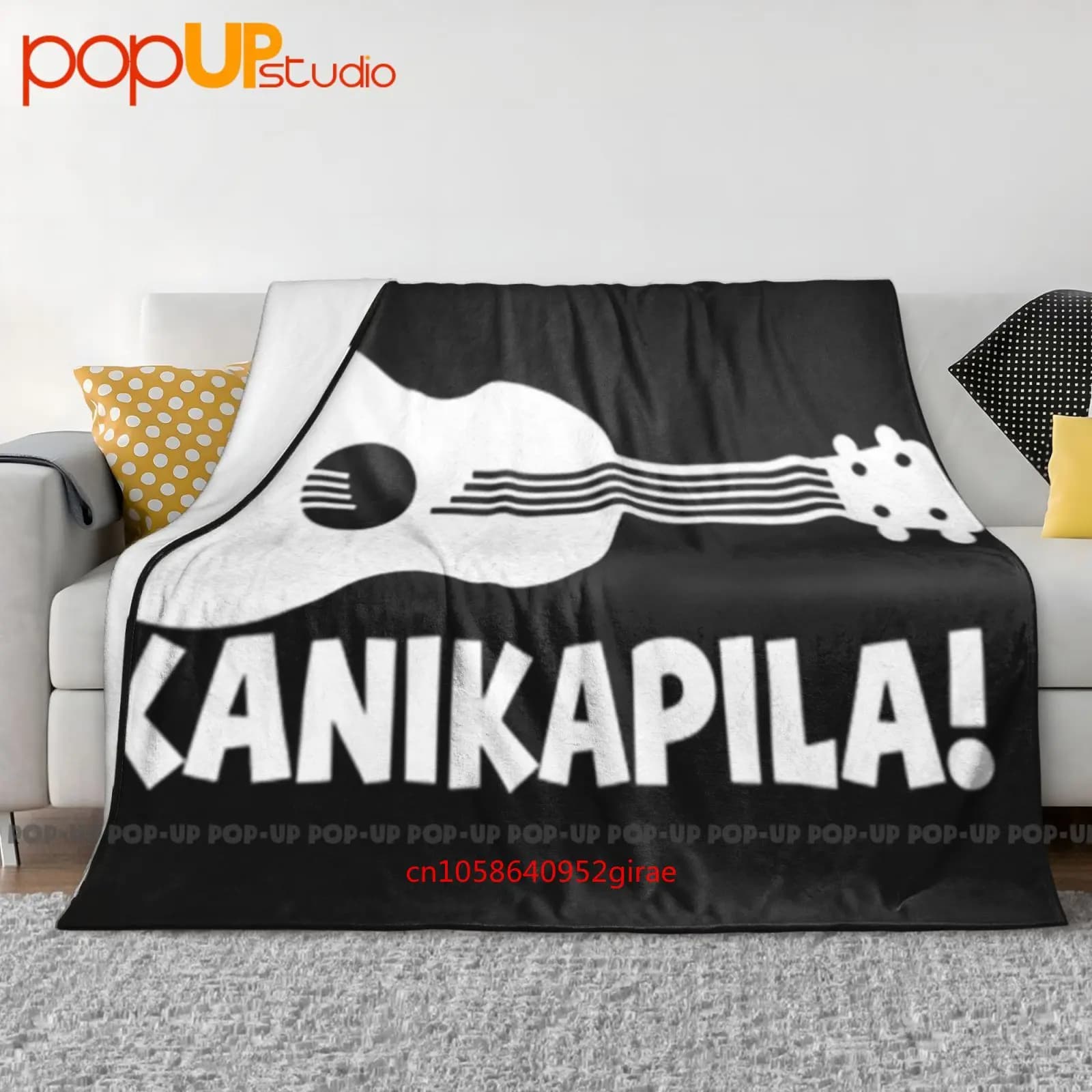 Kanikapila Musica hawaiana Hawaii Ukulele Musicista Coperta ultra morbida Trapunta Copridivano invernale Copridivano