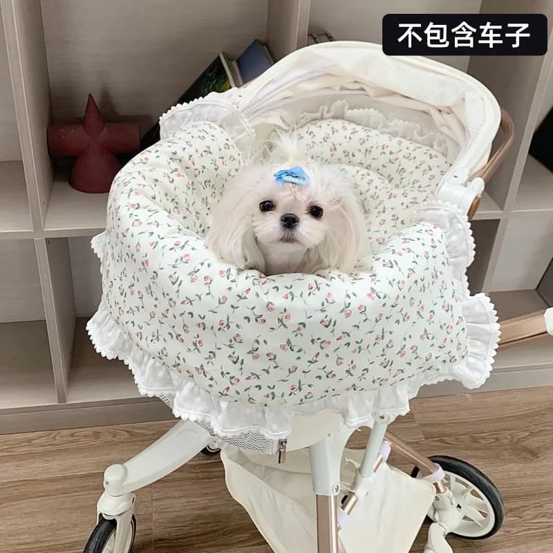 Nuovo stile tappetino in cotone materasso letto per passeggino per cani cuscino trapuntato in tre pezzi per passeggino per cani gatti