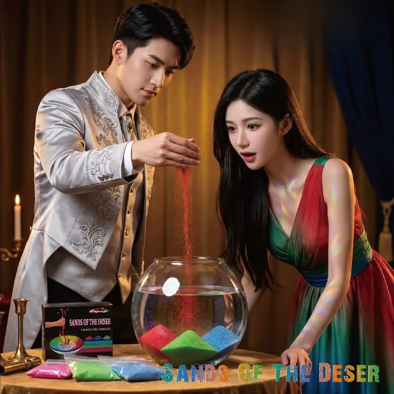 Sands Of The Desert Magic Trick Complete Set 450g, Close Up Mentalism Prop, Stage Magic Accessories for Professional Magicians