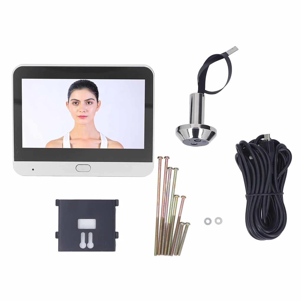Videocitofono Wi-Fi Wireless HD con Rilevamento di Sicurezza e Lunga Durata della Batteria, Spioncino Digitale per Porta
